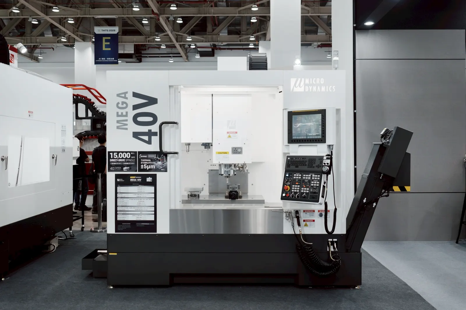 The Mega 40V at TMTS 2026 Micro Dynamics CNC Machine VMC