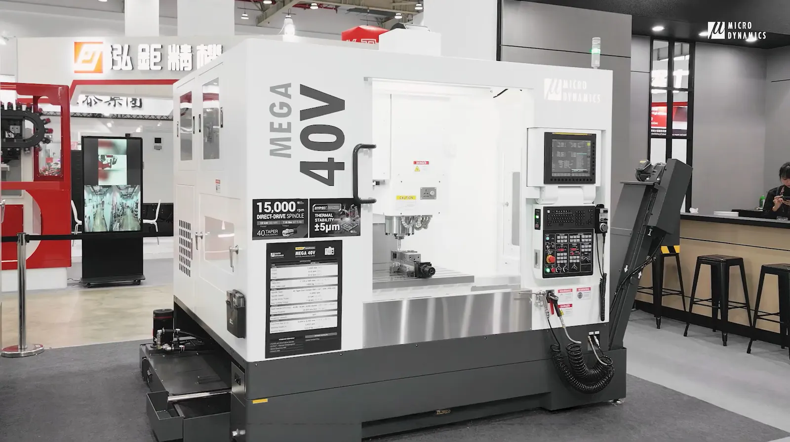 The Micro Dynamics Mega 40V with a Fanuc Controller at TMTS 2026