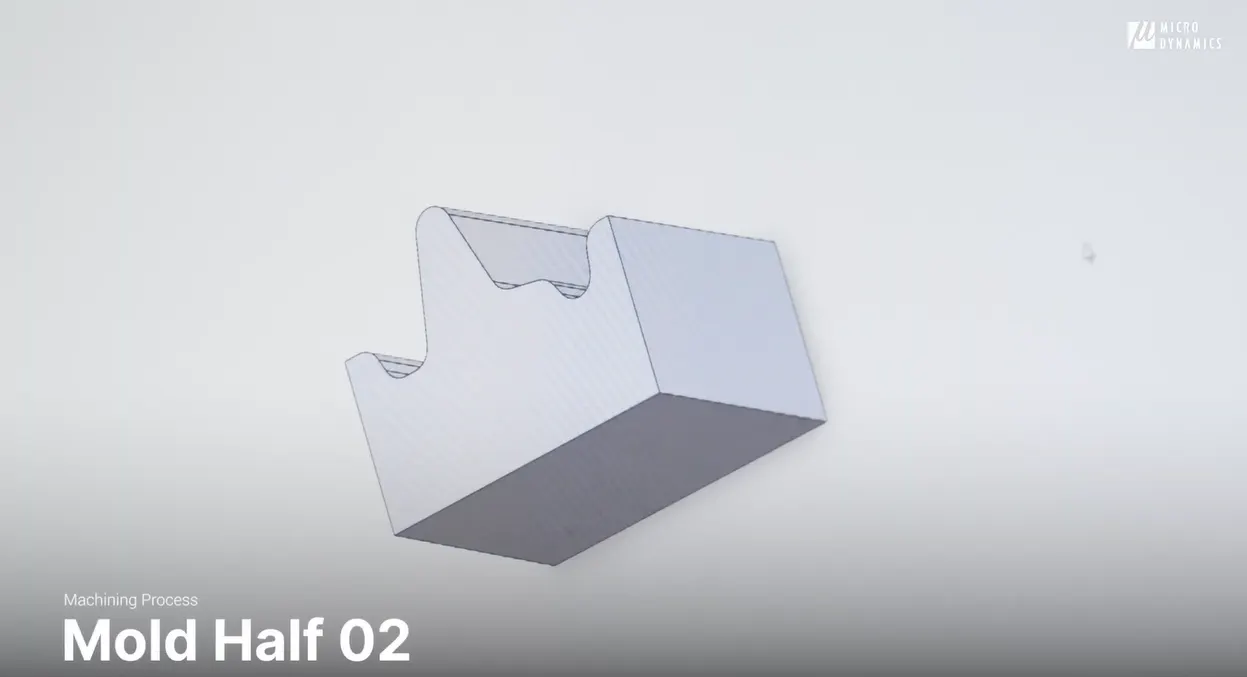 The second piece of the mating mold in software