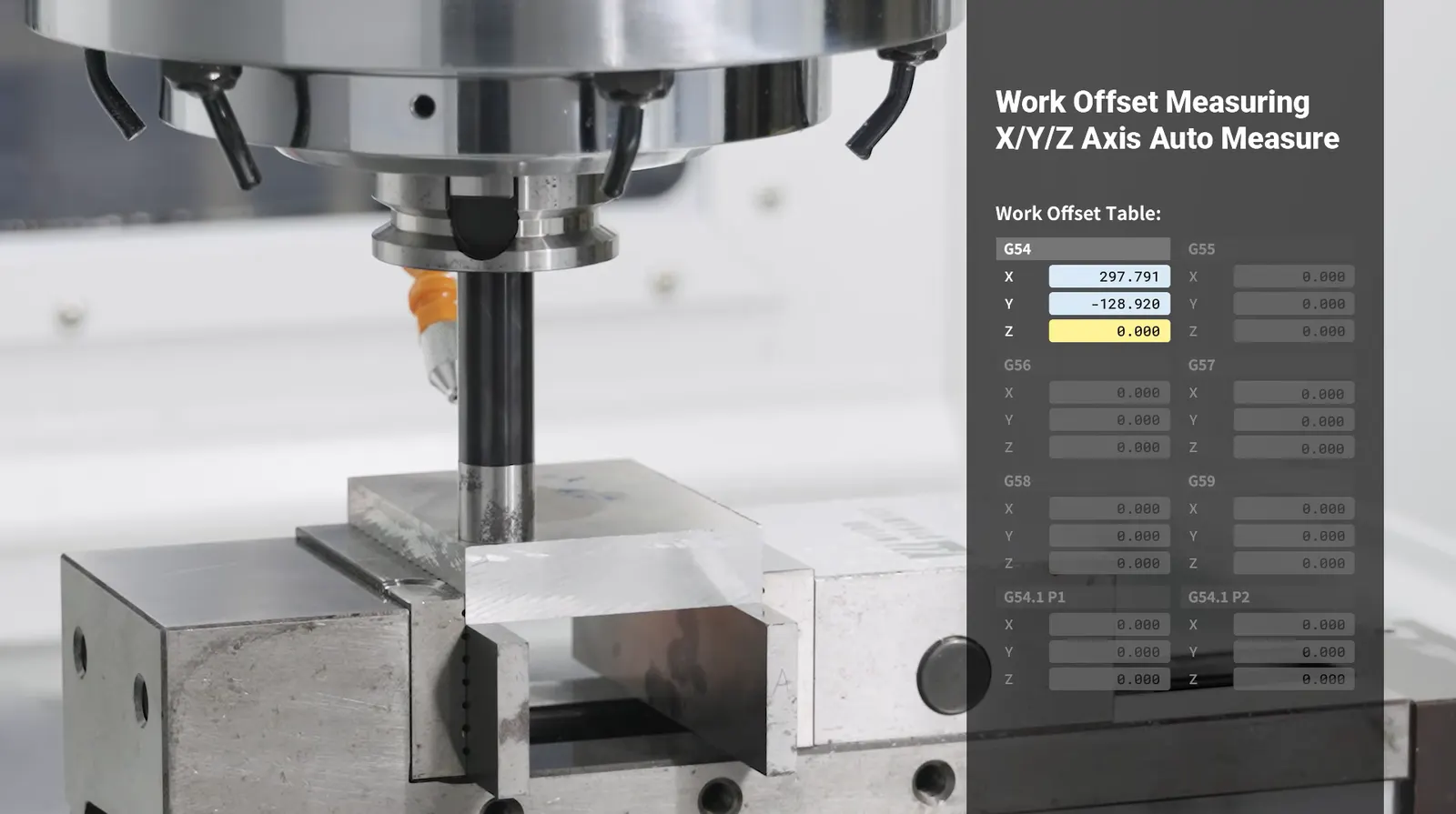 Work Offset Measuring X/Y/Z Axis Auto Measure in Action