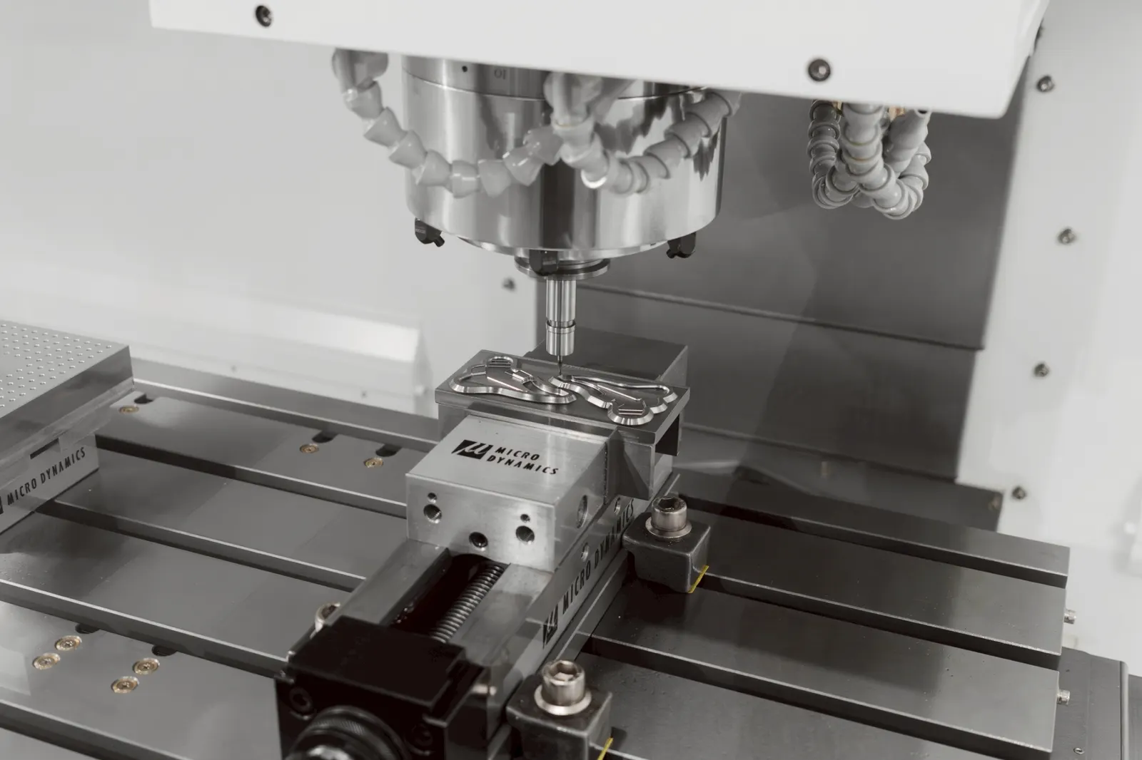TMTS 2026 Microdynamics Closeup of The Live Aluminum Fast Cutting Demonstration