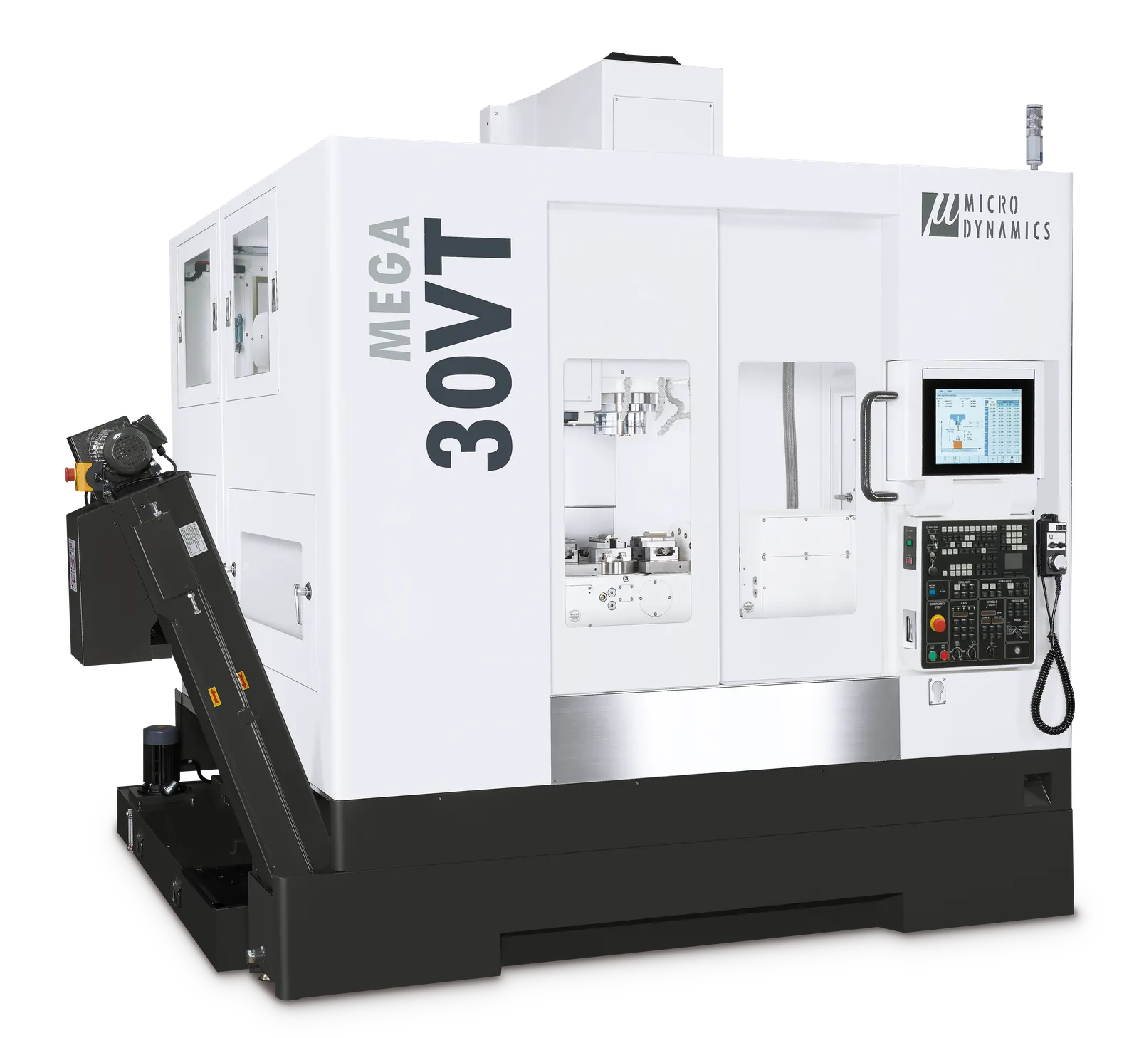 MEGA 30VT Vertical Machining Center: Compact 4+1 Axis Trunnion Machining
