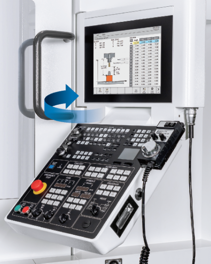 Control panel swivel position
