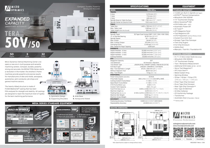 TERA 50V/50 (50-Taper) Flyer