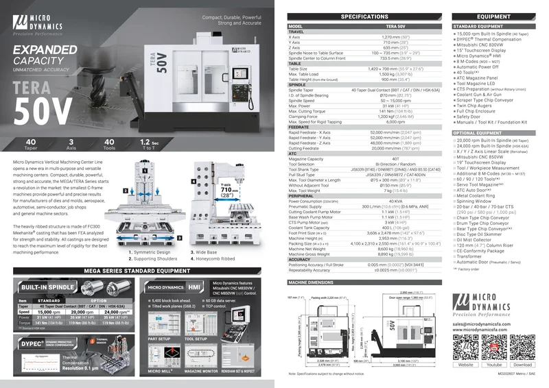 TERA 50V Product Flyer