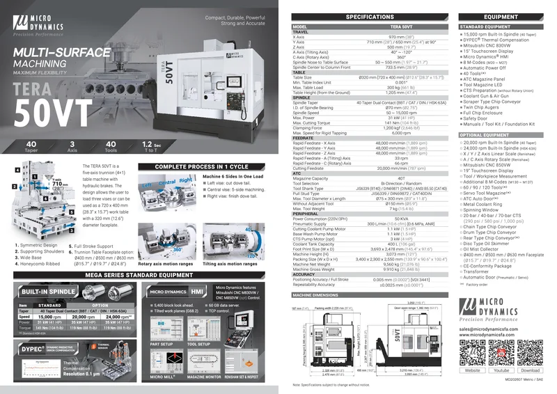 TERA 50VT 5-Axis Flyer