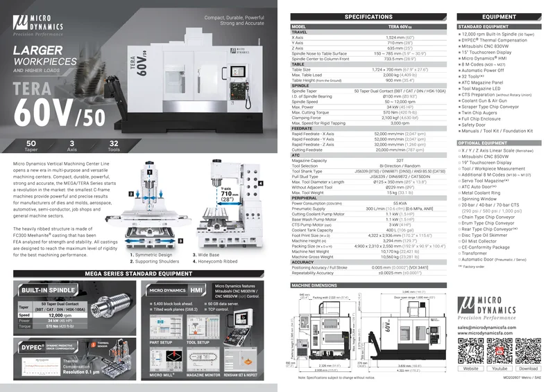 TERA 60V/50 (50-Taper) Flyer